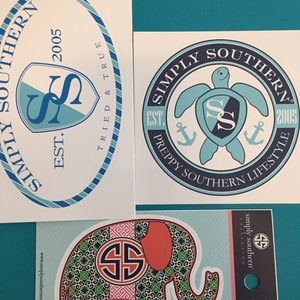 3 Simply Southern Stickers